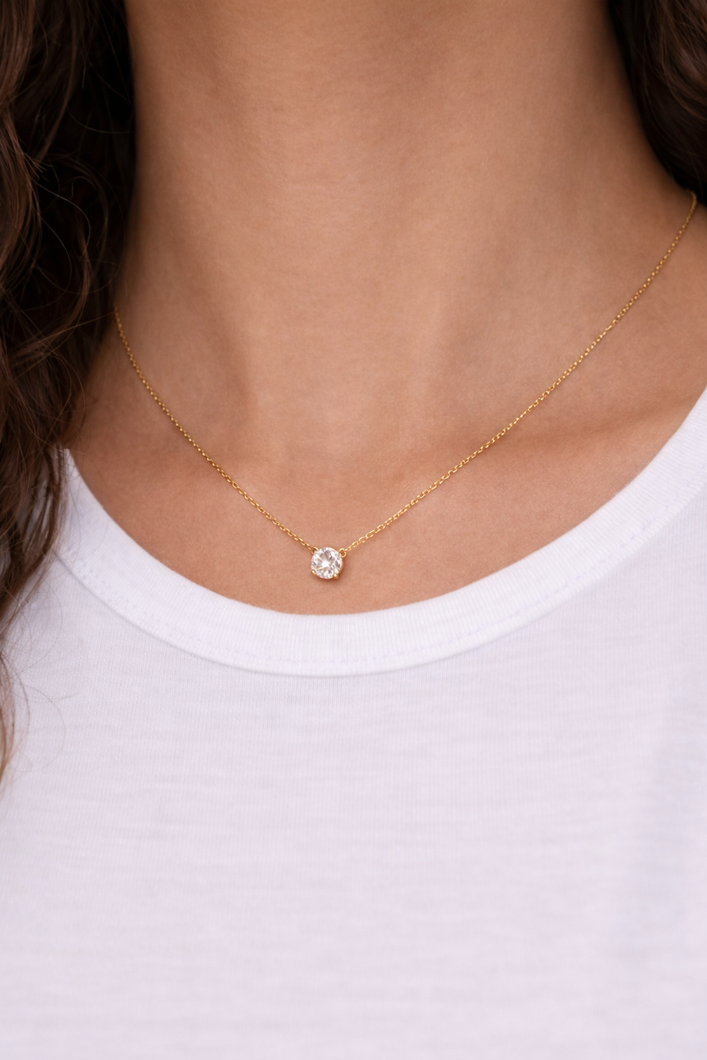 The Vayana Necklace – Gold – Front View | Vayana Clothing