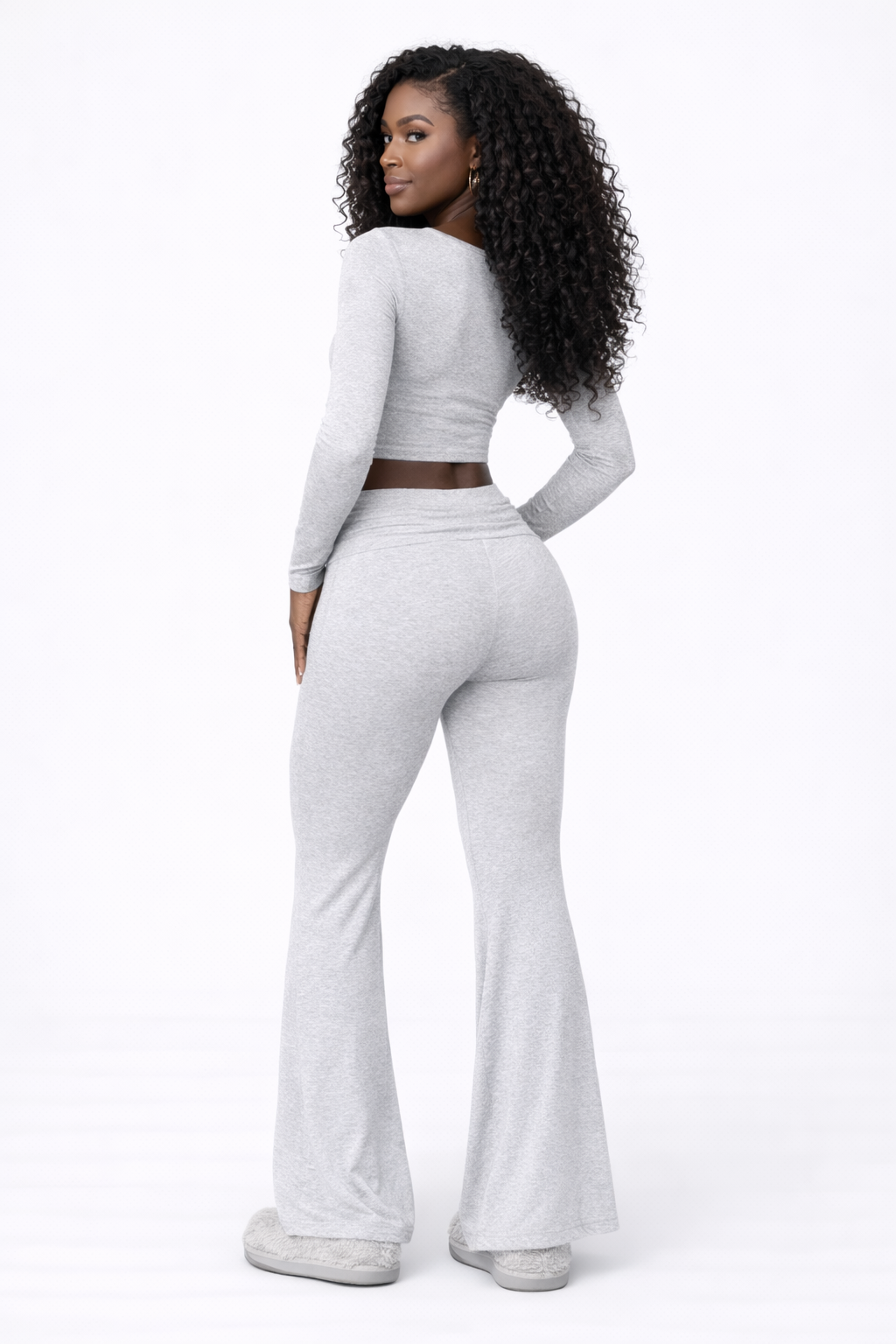 SoftShape Set – Grey – Side View | Vayana Clothing