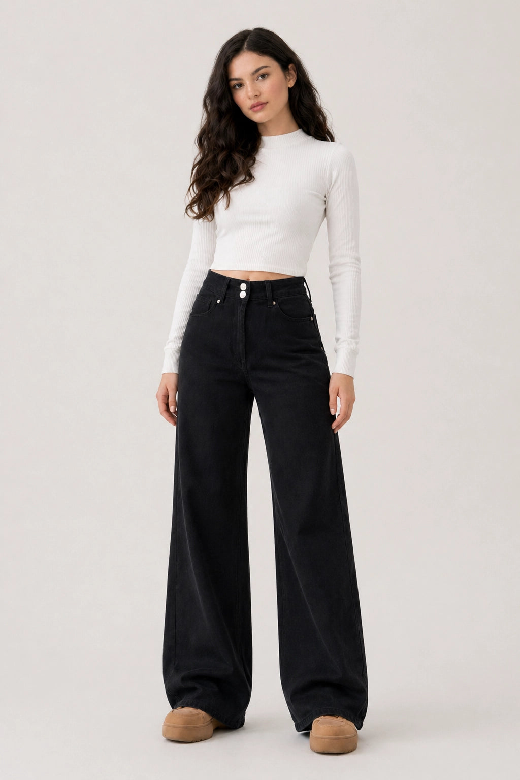 TokyoWide Jeans – Blue – Front View | Vayana Clothing
