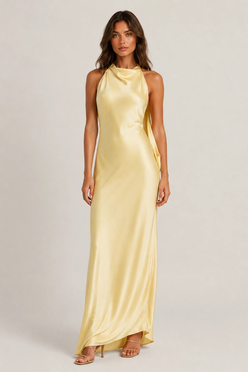 Elena Dress – Yellow – Front View