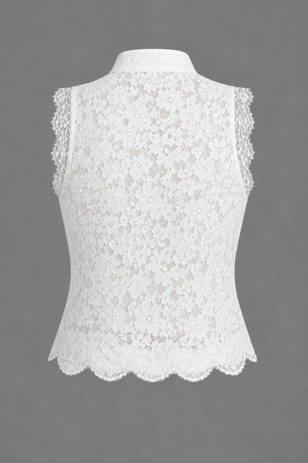 Lotus Top – Lace Crop Top Mandarin Collar Oriental | Vayana Clothing