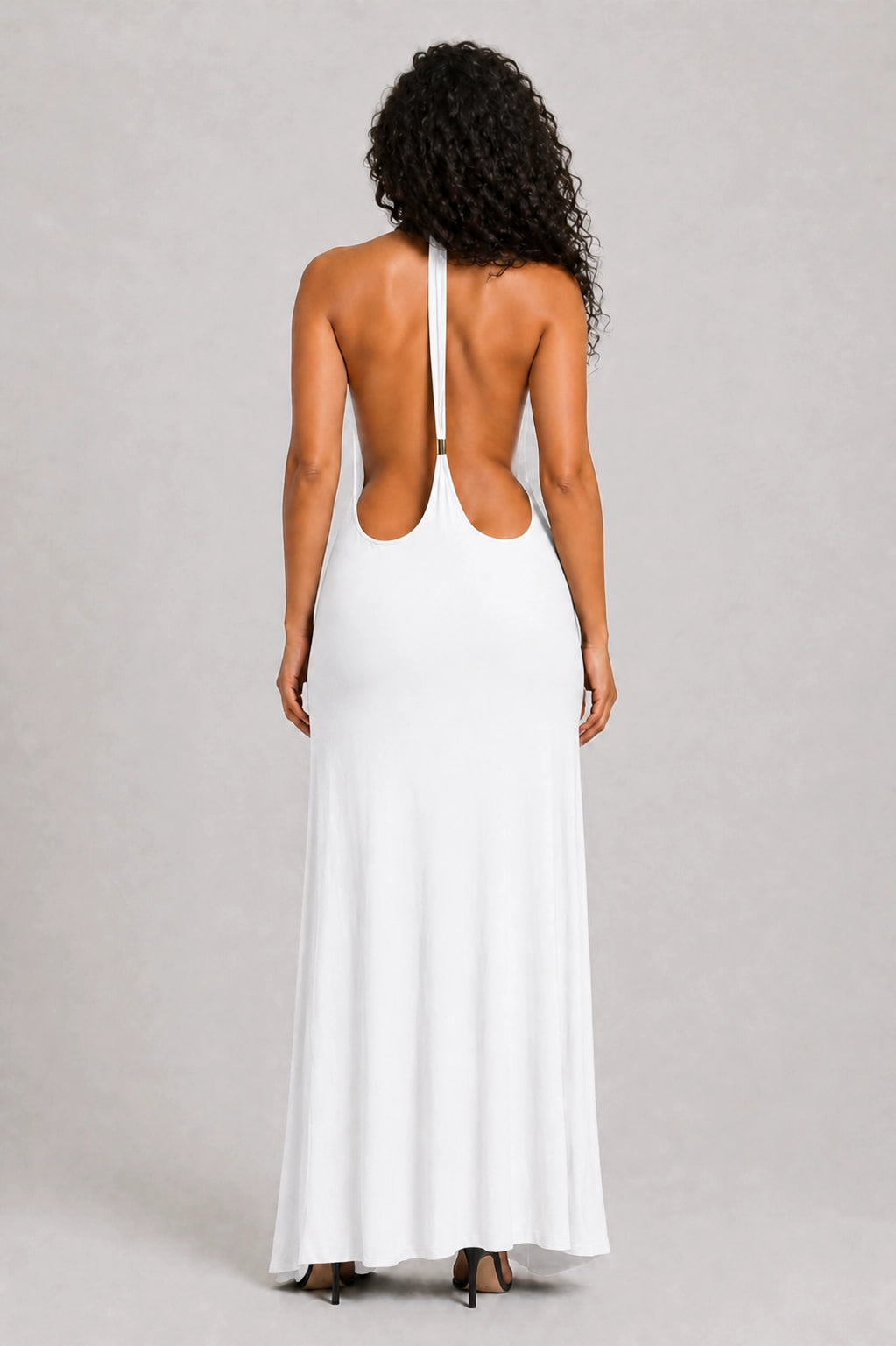 Paloma Dress – White – Back View | Vayana Clothing