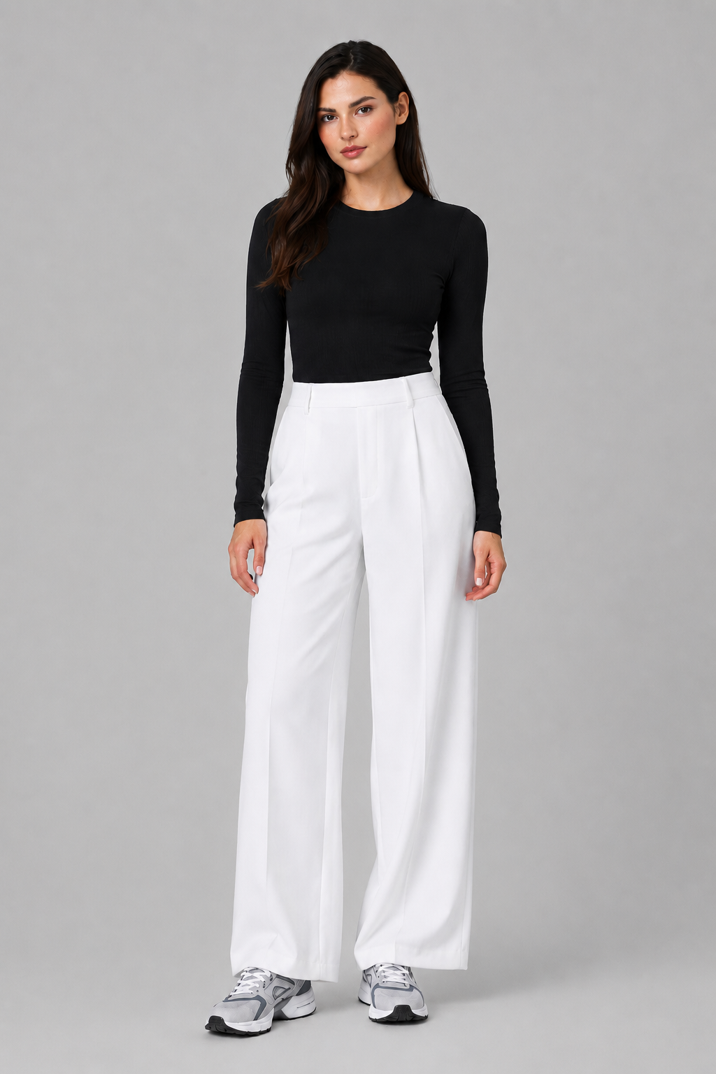 Studio Pants – Elegant Fluid Flared Trousers High Waist | Vayana Clothing