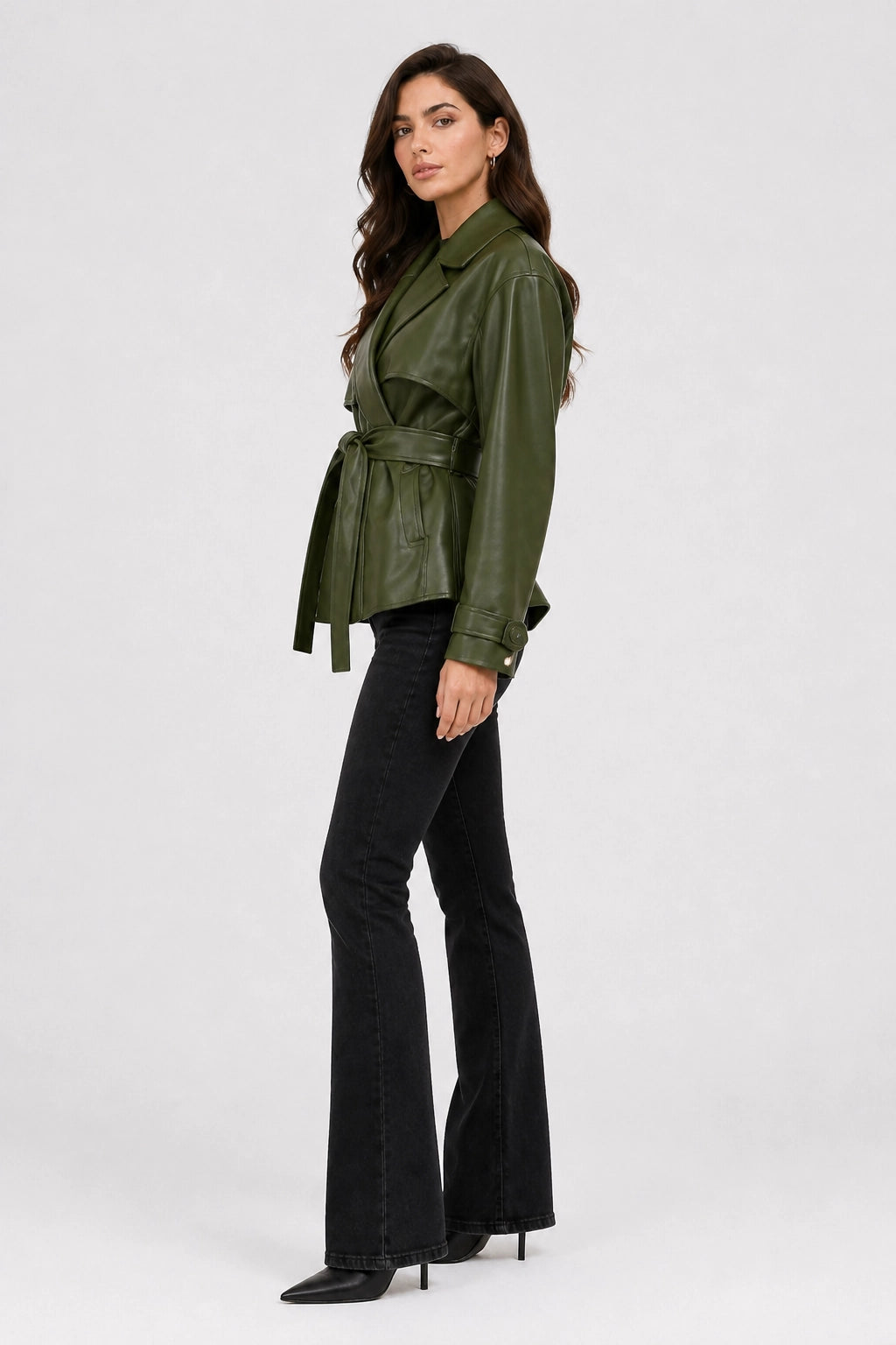 Valona Jacket – Black – Side View | Vayana Clothing