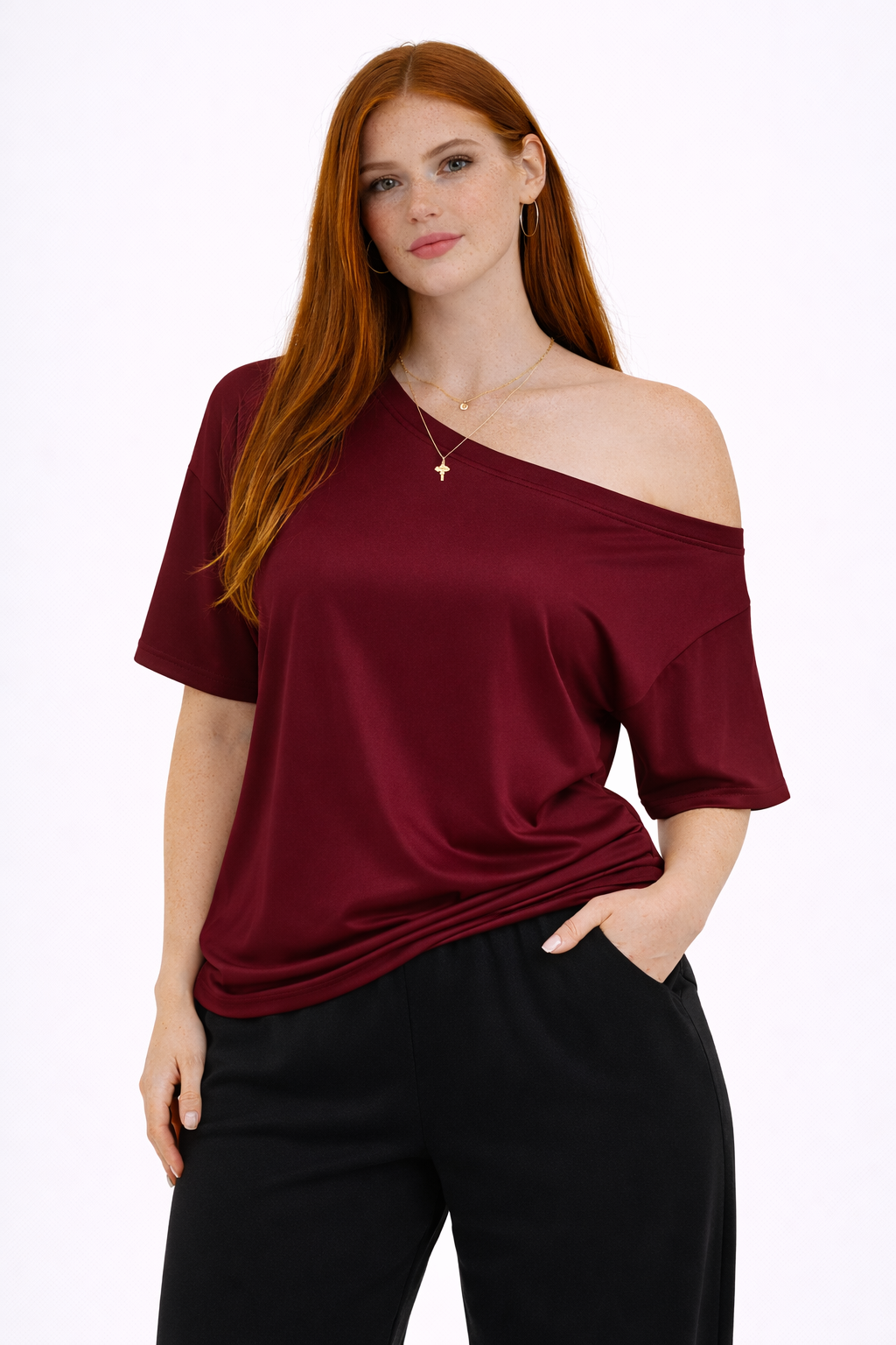 Riviera Top – Beige – Side View | Vayana Clothing