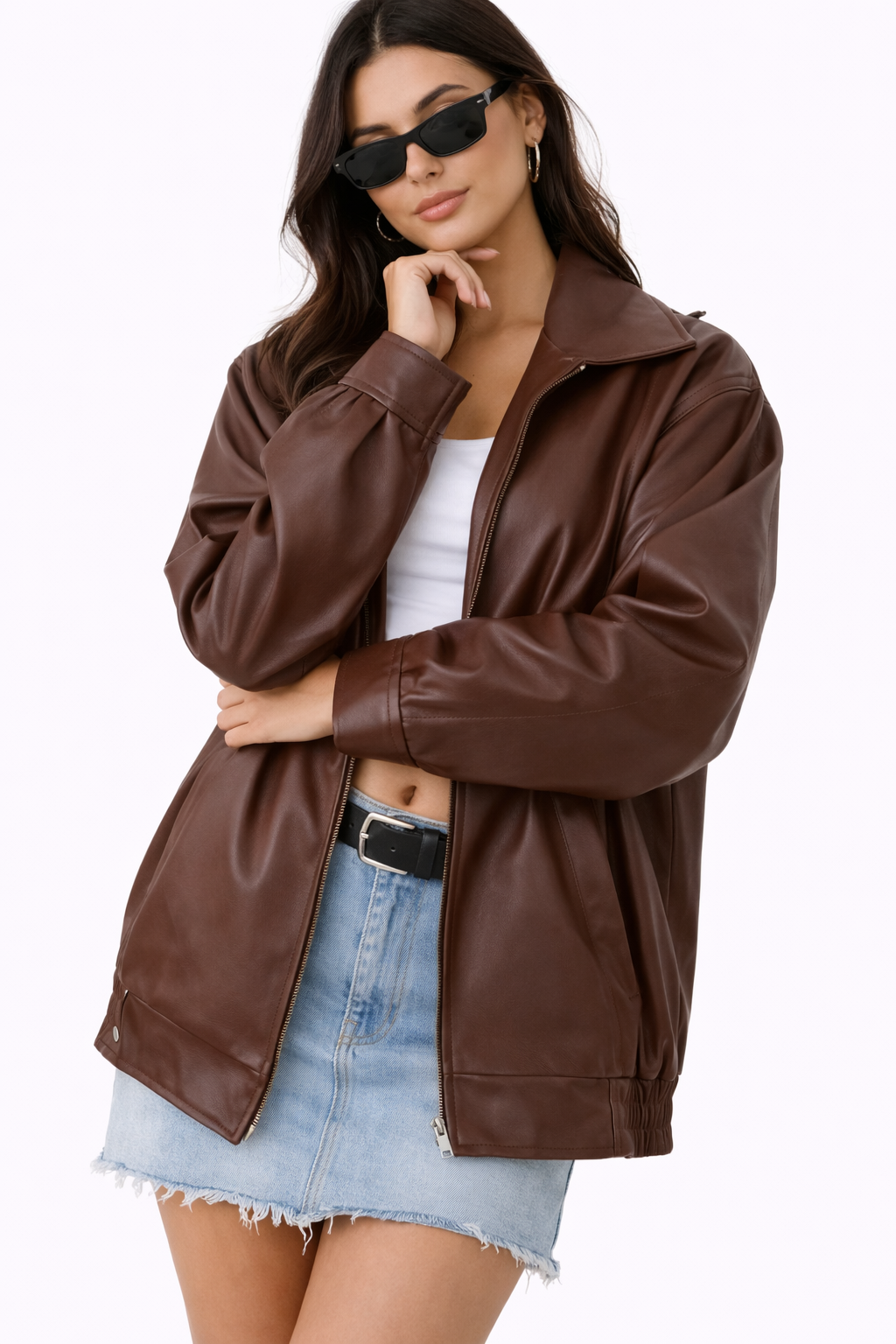 Attitude Jacket – Brown – Front View | Vayana Clothing