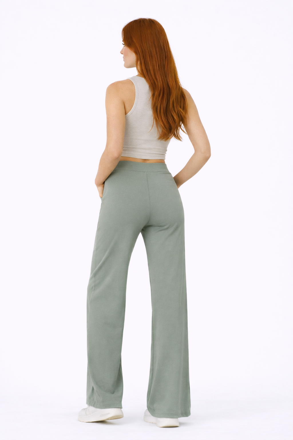 EaseFlow Pants – Grey – Back View | Vayana Clothing