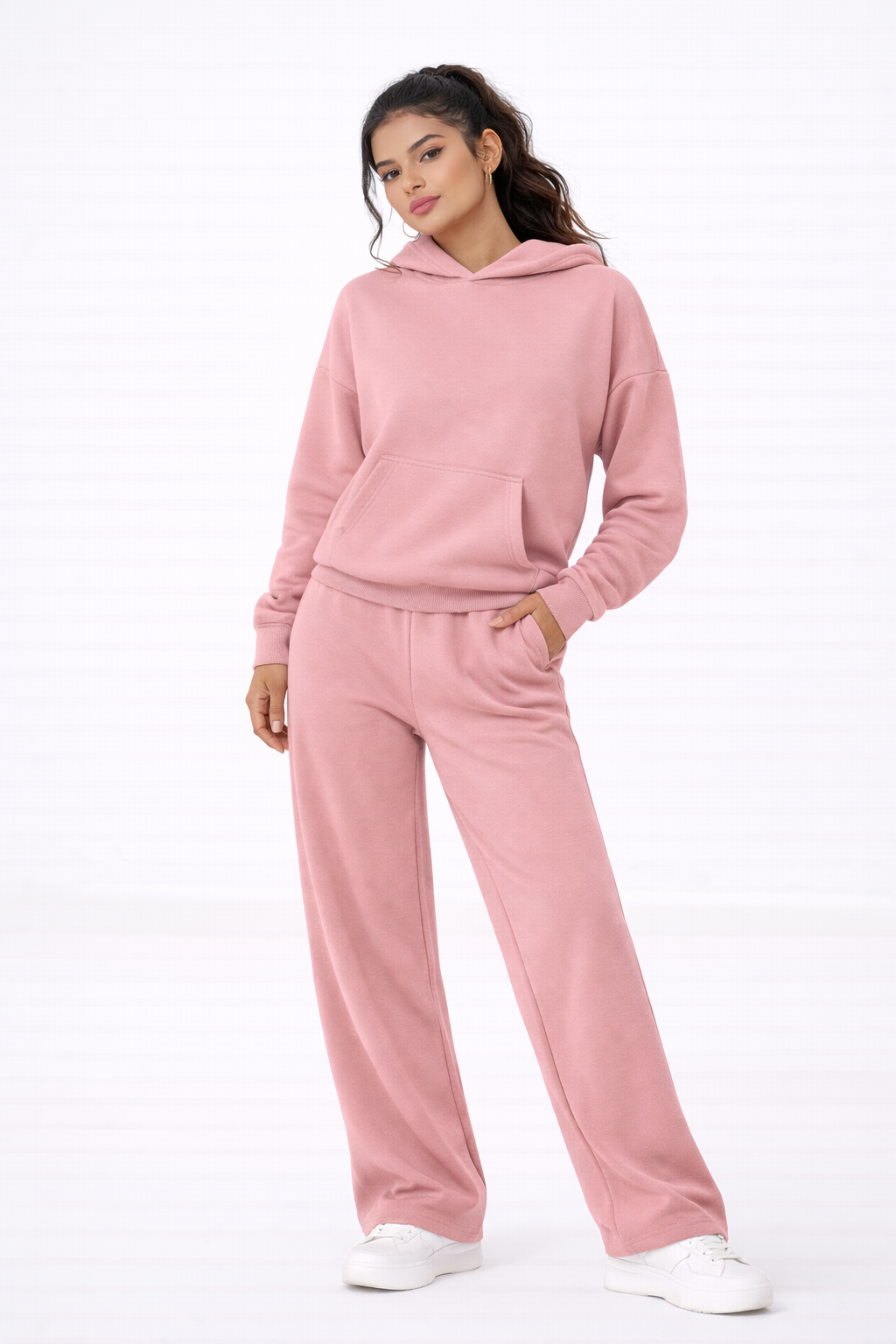 CalmWear Set – Pink – Front View | Vayana Clothing