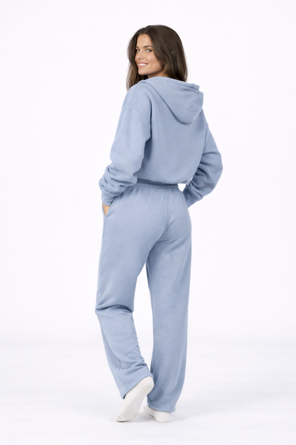 CozyMove Set – Blue – Side View | Vayana Clothing