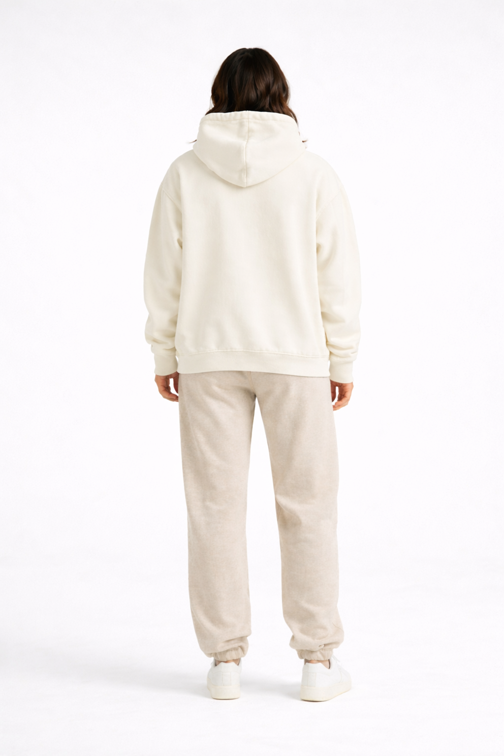 EaseLayer Hoodie – White – Side View | Vayana Clothing