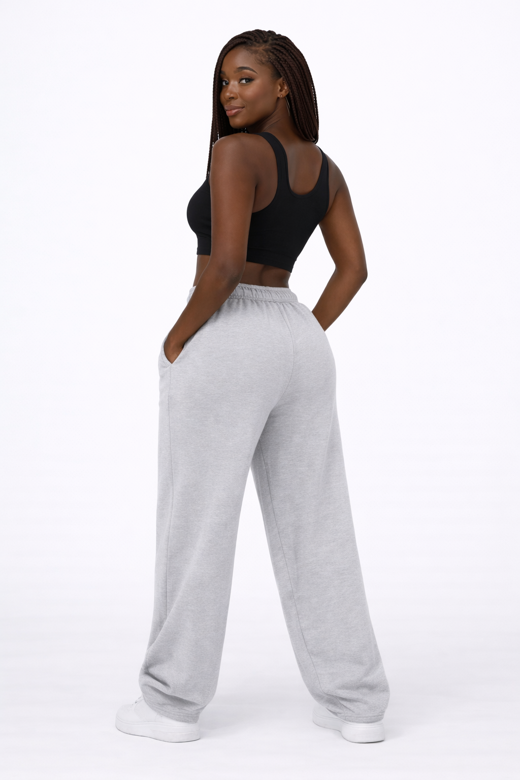 StreetFlow Pants – Grey – Side View | Vayana Clothing