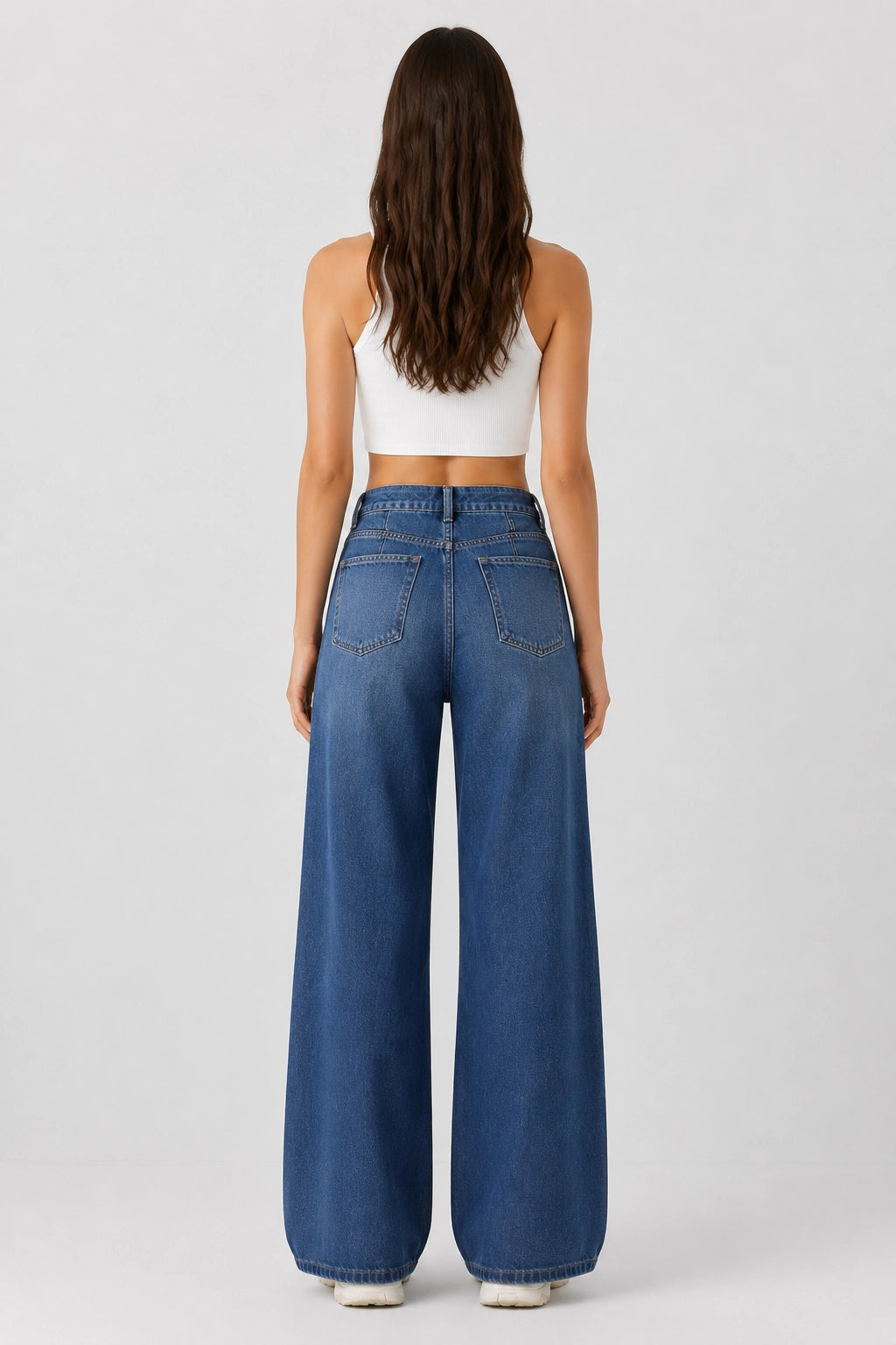 Classic Wide Jeans – Blue Wide Leg Relaxed Denim | Vayana Clothing
