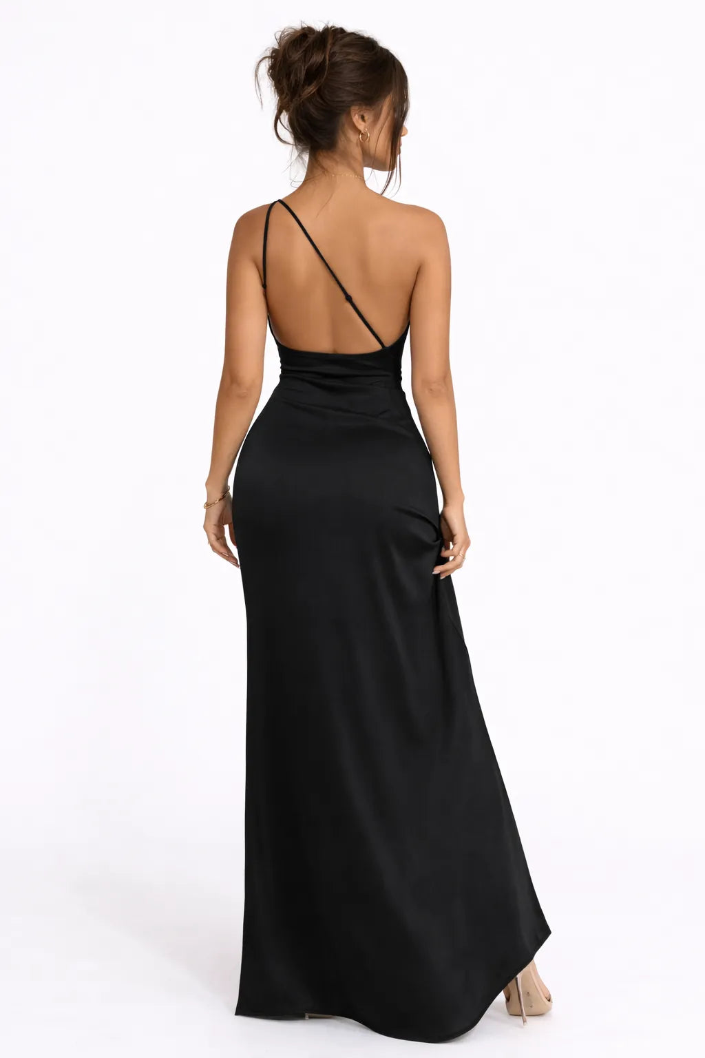 Midnight Muse Dress – Black – Side View | Vayana Clothing