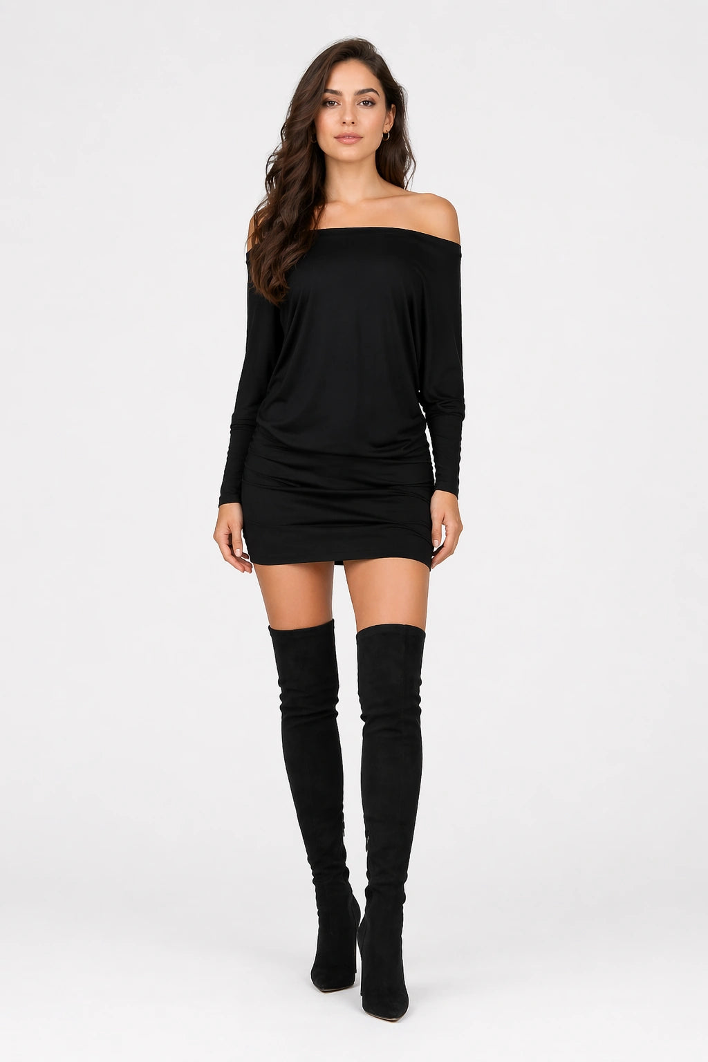 Monaco Nights Dress – Black – Front View | Vayana Clothing