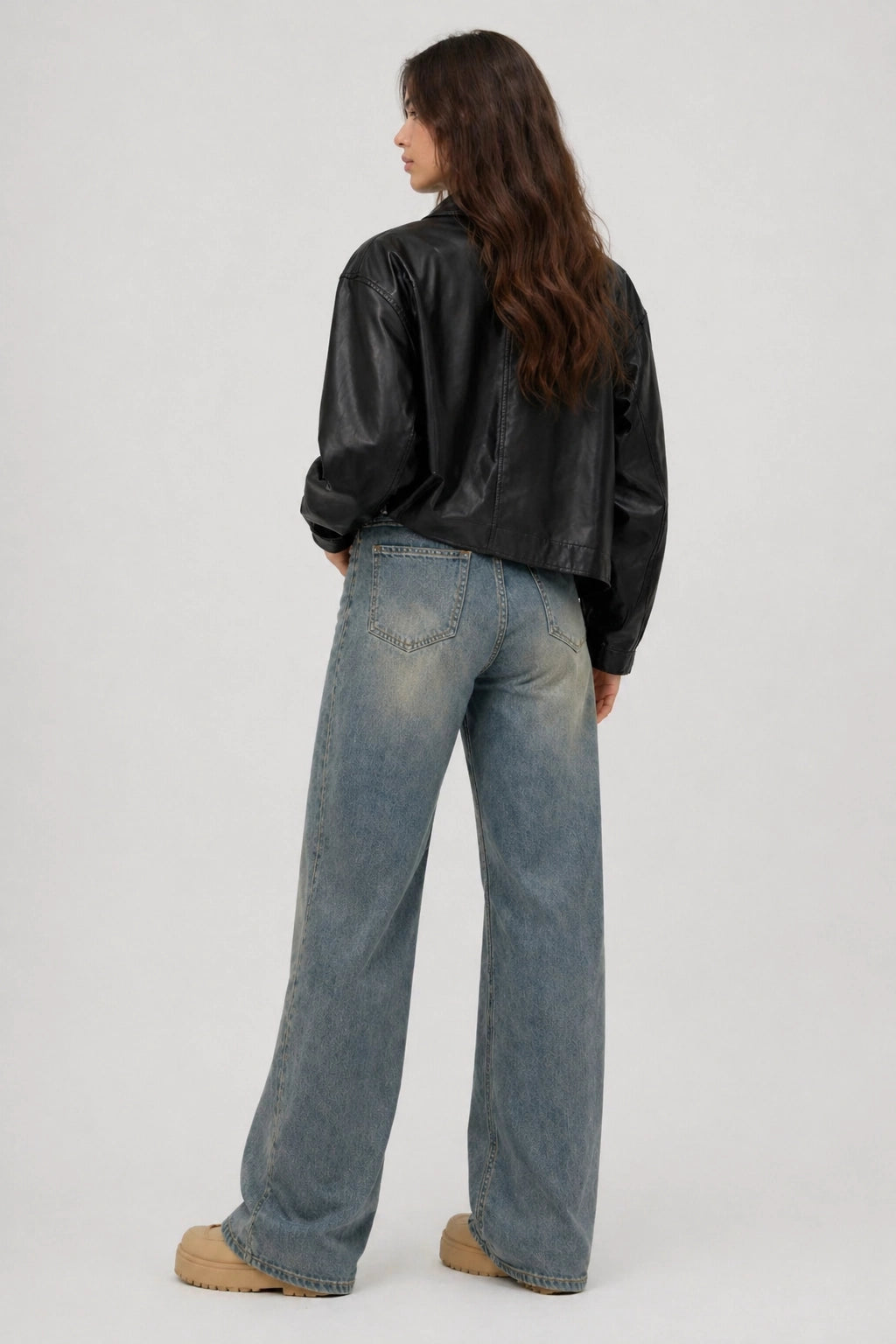 Nola Jeans – Blue – Back View | Vayana Clothing