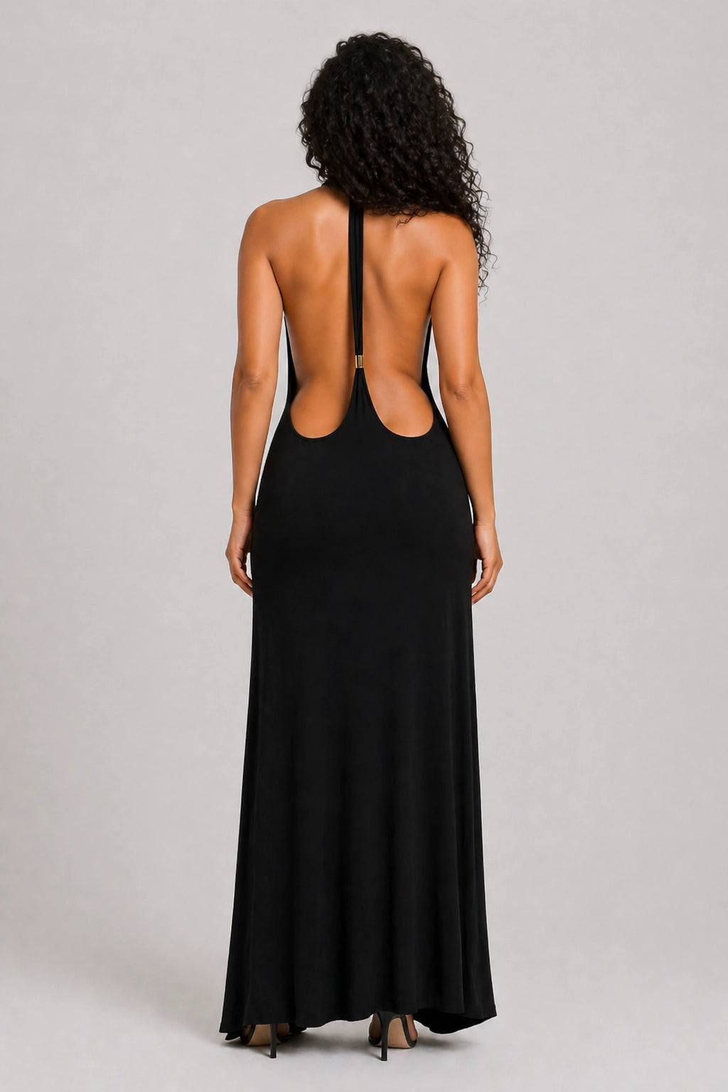 Paloma Dress – Black – Back View | Vayana Clothing