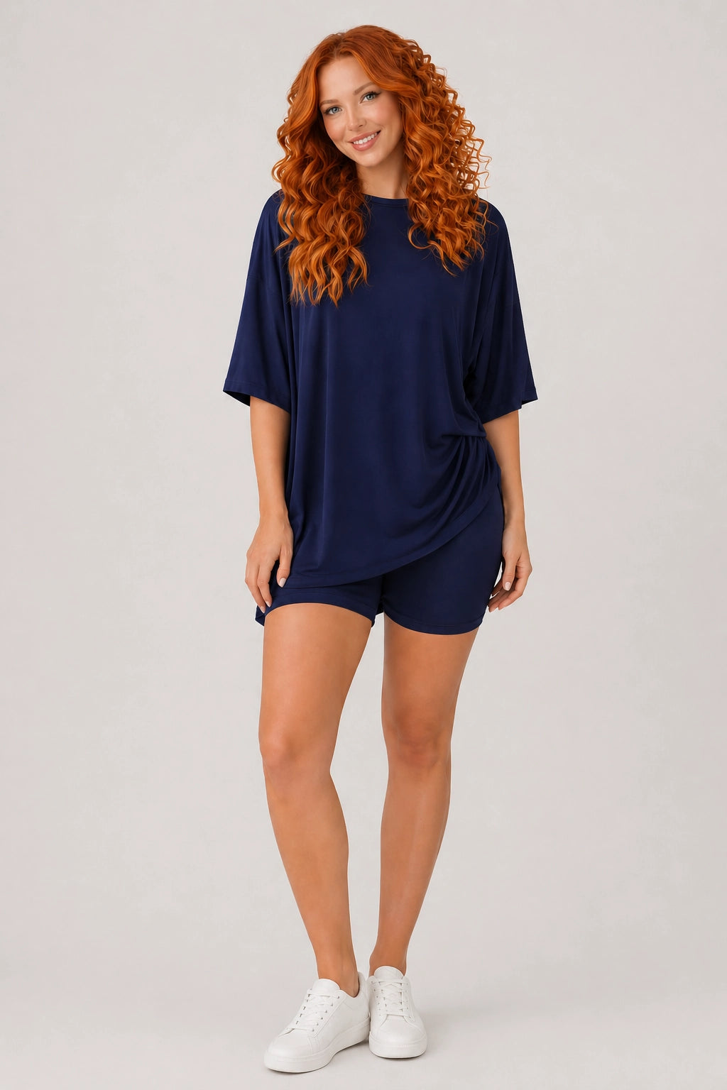 Sunday Chill Set – Blue – Front View | Vayana Clothing