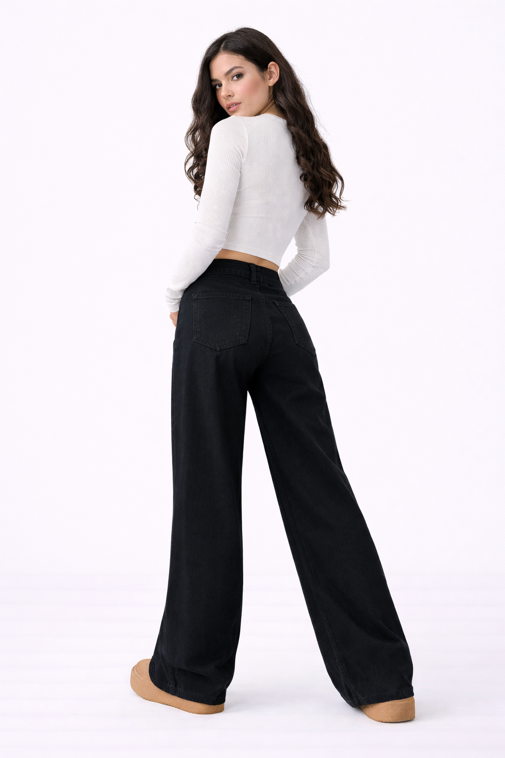 TokyoWide Jeans – Blue – Side View | Vayana Clothing
