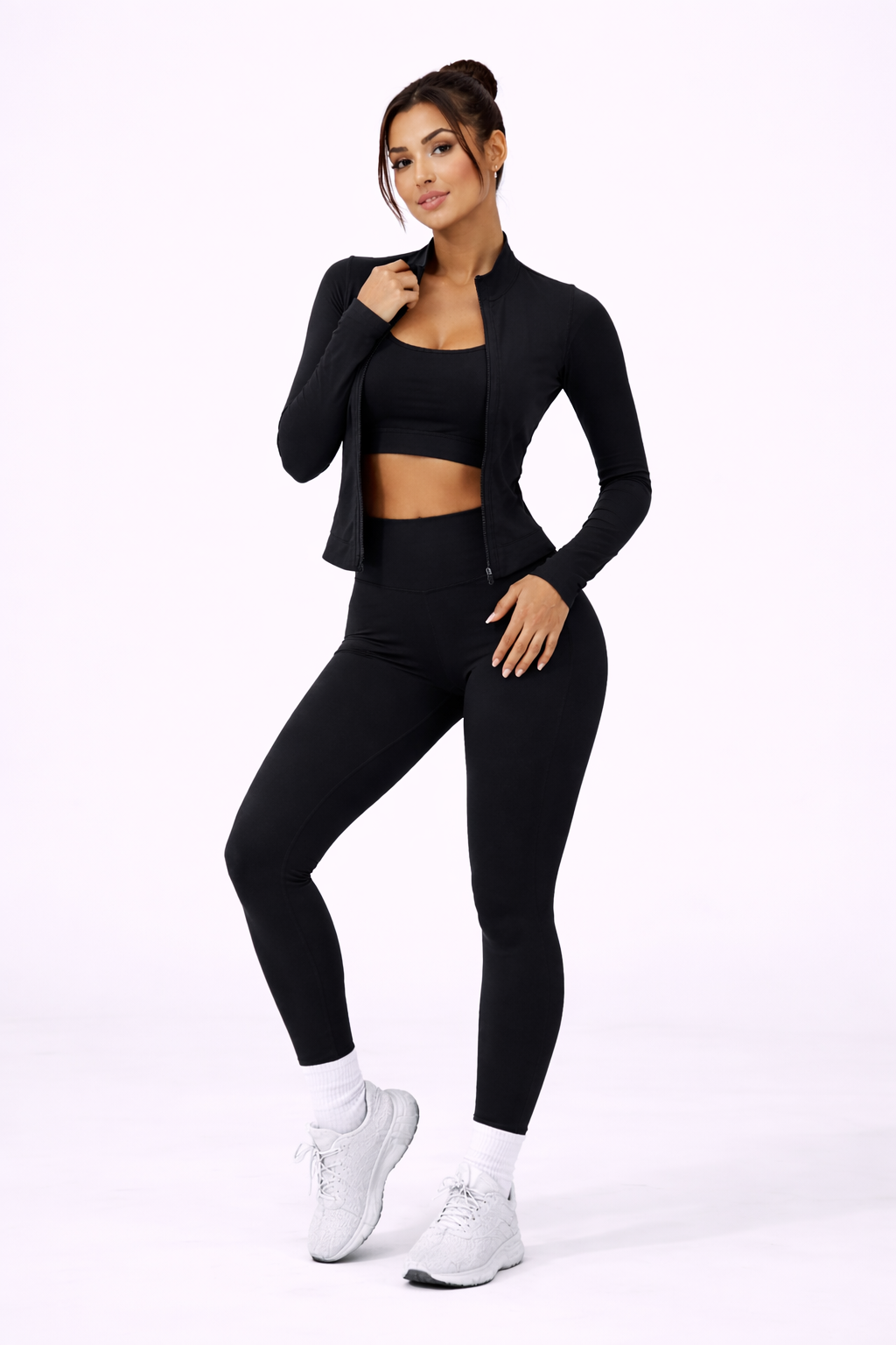 SculptCore Set – Black – Back View | Vayana Clothing