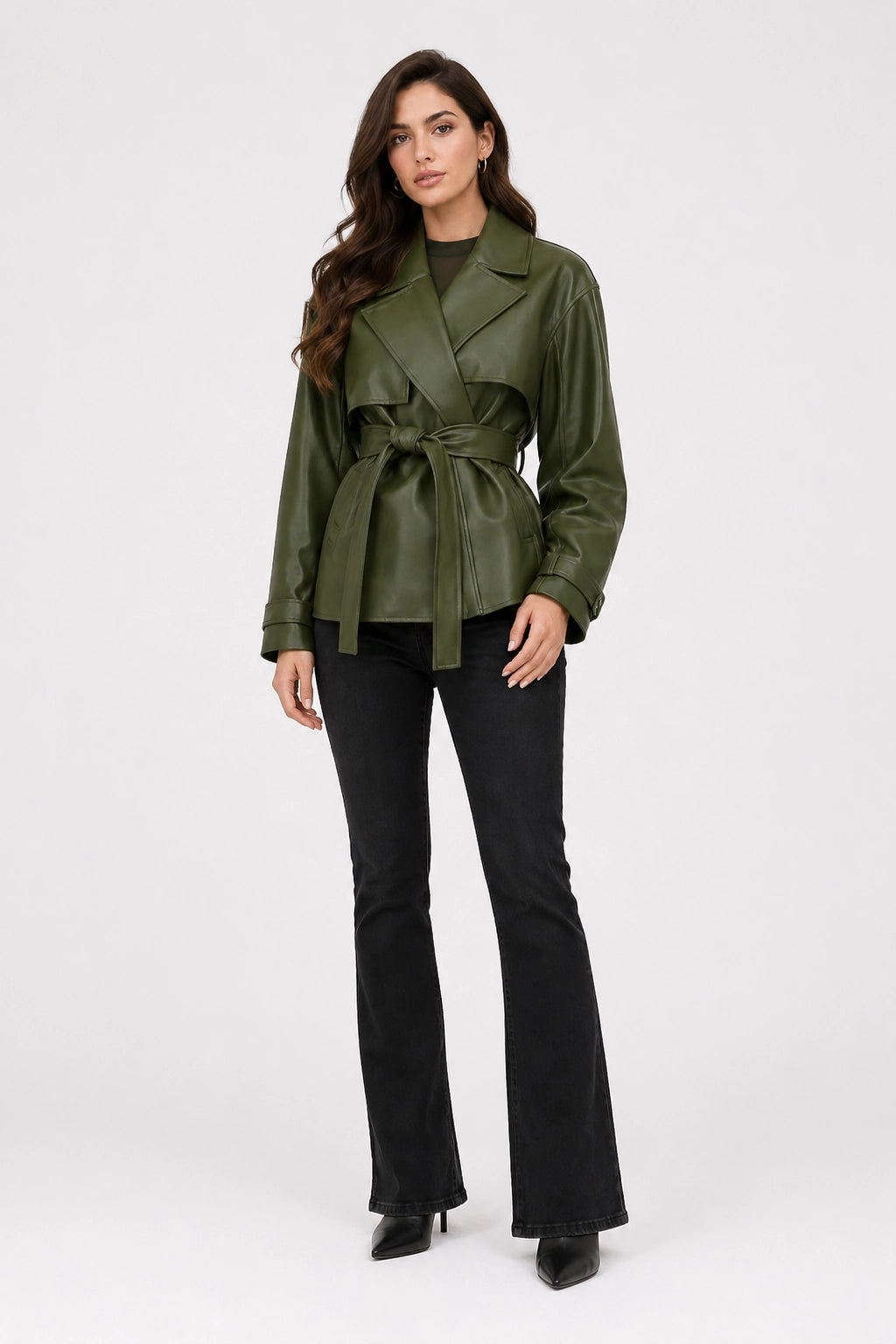 Valona Jacket – Black – Front View | Vayana Clothing